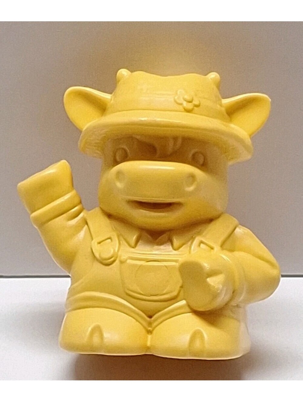 Farmer Cow Figure Replacement Toy/Piece 2" Made in USA by Green Toys Yellow